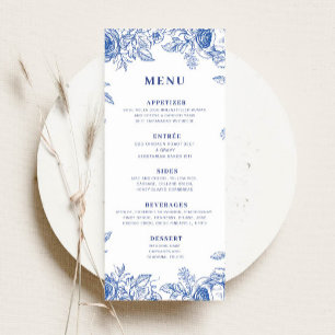 Blue Floral  Menu