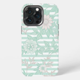 Blue Floral Minimalist iPhone 13 Pro Case