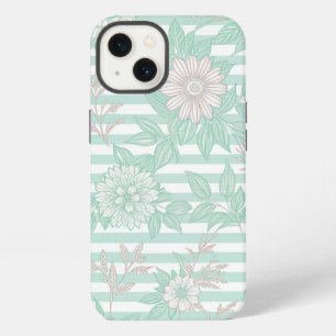 Blue Floral Minimalist iPhone 13 Case