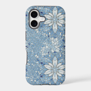 blue floral mosaic