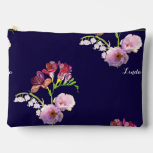 Blue Floral Mother's Day Accessory Pouch