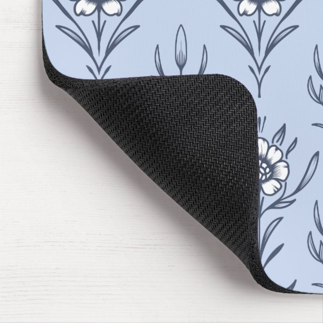 Blue floral mouse pad (Corner)