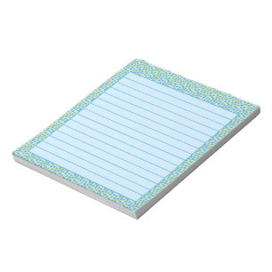 Blue floral notepad