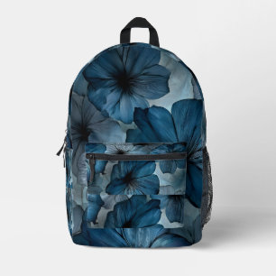 Blue Floral Pattern Backpack