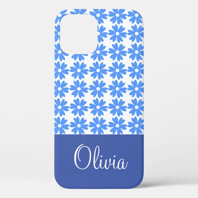 Blue Floral Pattern  Case-Mate iPhone Case (Back)