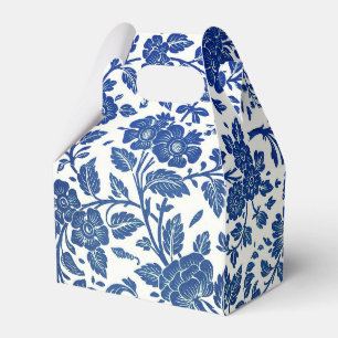 Blue Floral Pattern Favour Box