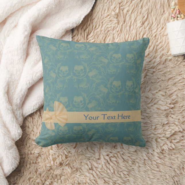Blue Floral Pattern Personalised  Cushion (Blanket)