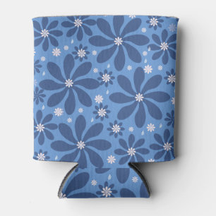 Blue Floral Pattern – Stylish  Acces Can Cooler