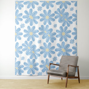 Blue Floral Pattern - Tapestry