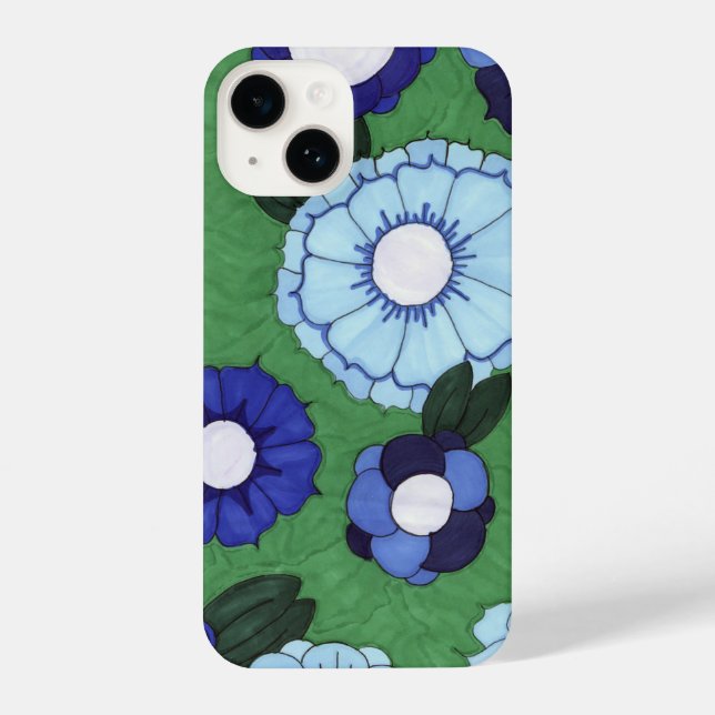 Blue Floral Phone case (Back)