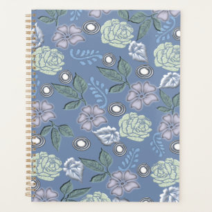 Blue Floral Planner