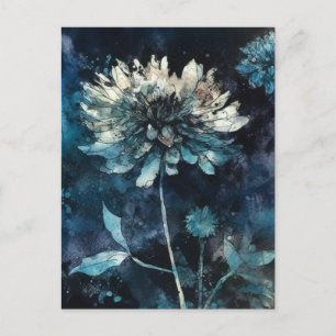 Blue Floral Postcard