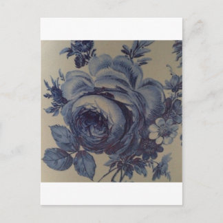 Blue Floral Postcard
