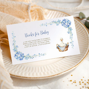 Blue Floral Silly Goose Books For Baby Enclosure Card
