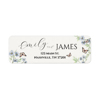 Blue Floral Suite Return Label