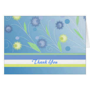 Blue Floral Thank You