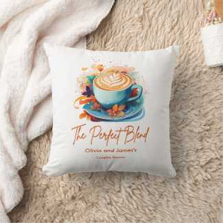 Blue Floral The Perfect Blend Couples Shower Cushion