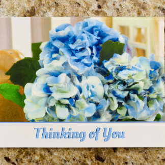 Blue Floral | Thinking of You Postcard