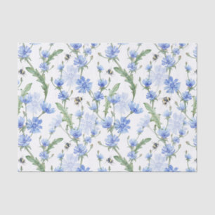 Blue Floral Tissue Paper