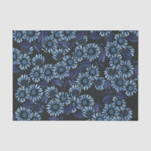Blue Floral Tissue Paper