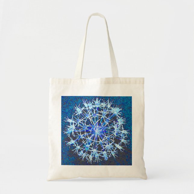 Blue Floral Tote Bag (Front)