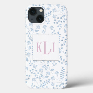 Blue Floral, Tough Xtreme Phone Case