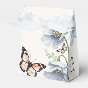 Blue Floral Wedding Favour Boxes