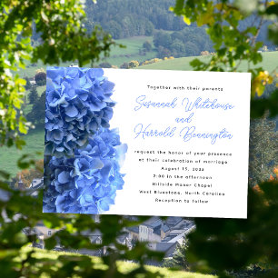 Blue Floral Wedding Invitations