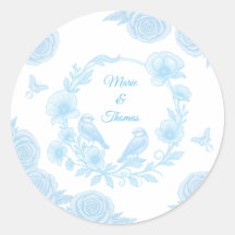 Blue Floral Wedding 💙 Personalised Names