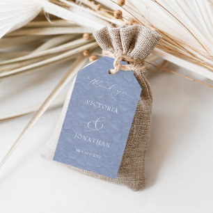 Blue Floral Wedding Thank You Gift Tags