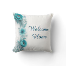 Blue floral Welcome Home, Welcome Home decorative 
