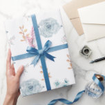 Blue floral wrapping paper, birthday wrap, wedding wrapping paper<br><div class="desc">This very pretty blue floral wrapping paper is perfect for birthday,  wedding,  showers and more.

Pretty blue flower wrapping paper</div>