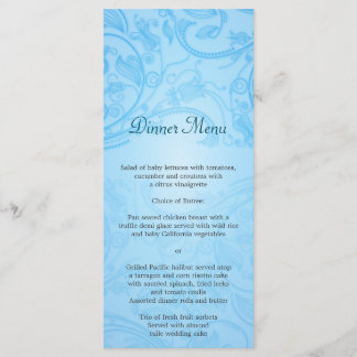 Blue Flourish Wedding Menu