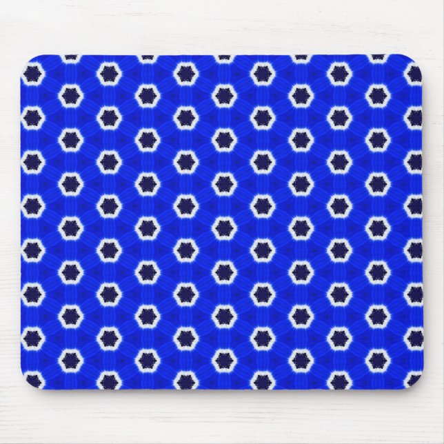 Blue flower Abstract Pattern Mousepad (Front)