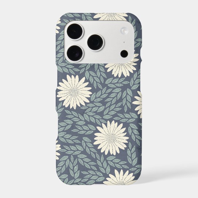 Blue Flower and Leaf Pattern (Back)