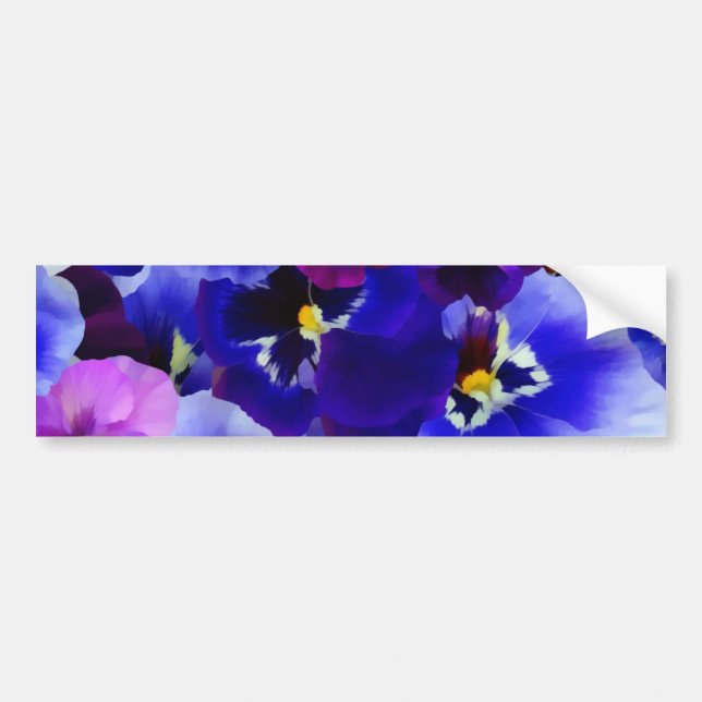 Blue Flower Arrangement Bumper Sticker (Front)