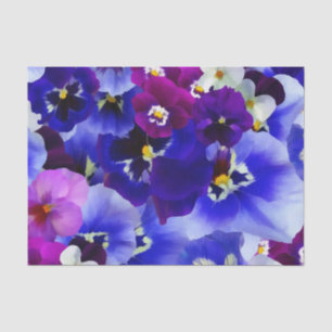 Blue Flower Arrangement Tissue Paper