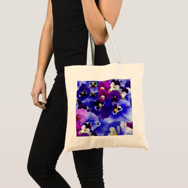Blue Flower Arrangement Tote Bag (Front (Product))