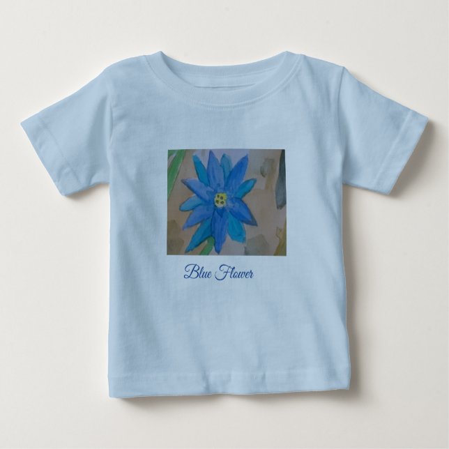 Blue Flower Baby T-Shirt (Front)