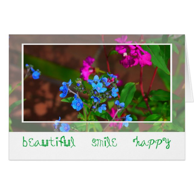 Blue flower-Card (Front Horizontal)