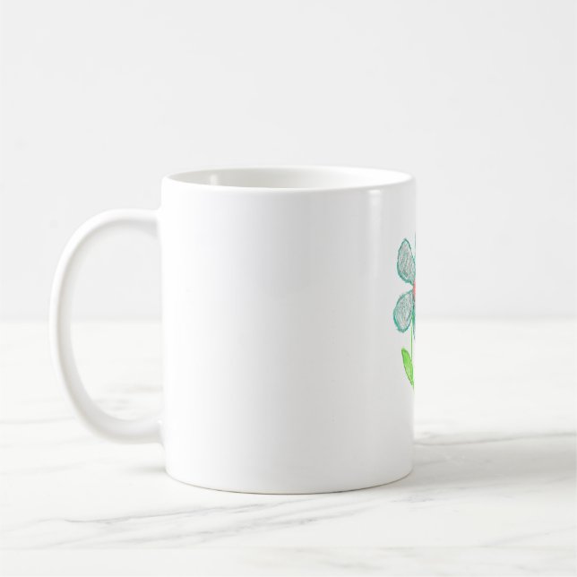 Blue Flower  Coffee Mug (Left)