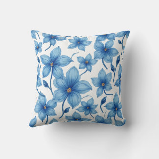 Blue flower cushion