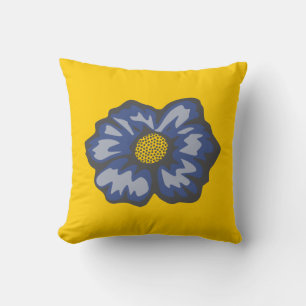 Blue flower cushion