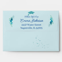 Blue Flower Custom Graduation