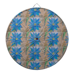 Blue Flower Dartboard
