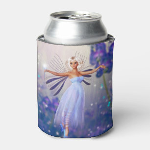 Blue Flower Fairy Can Cooler