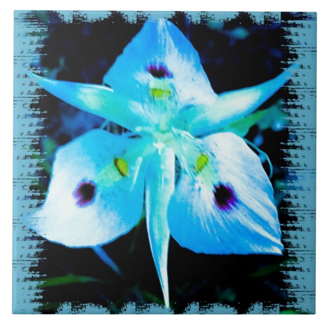 Blue Flower Fairy Tile (Front)