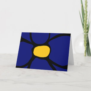 Blue Flower Folded Greeting Card