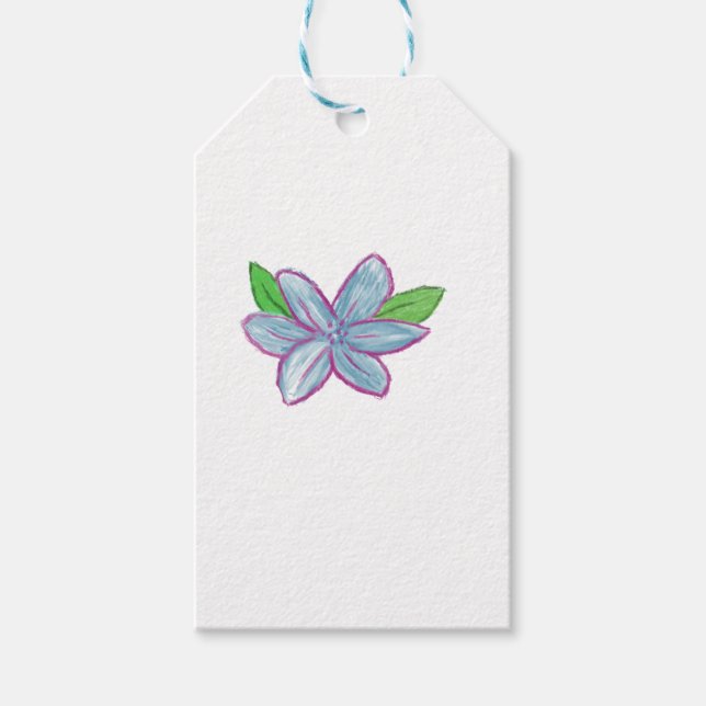 Blue Flower Gift Tags (Front)
