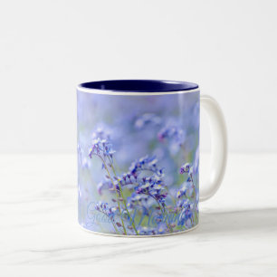 Blue flower good morning mugs